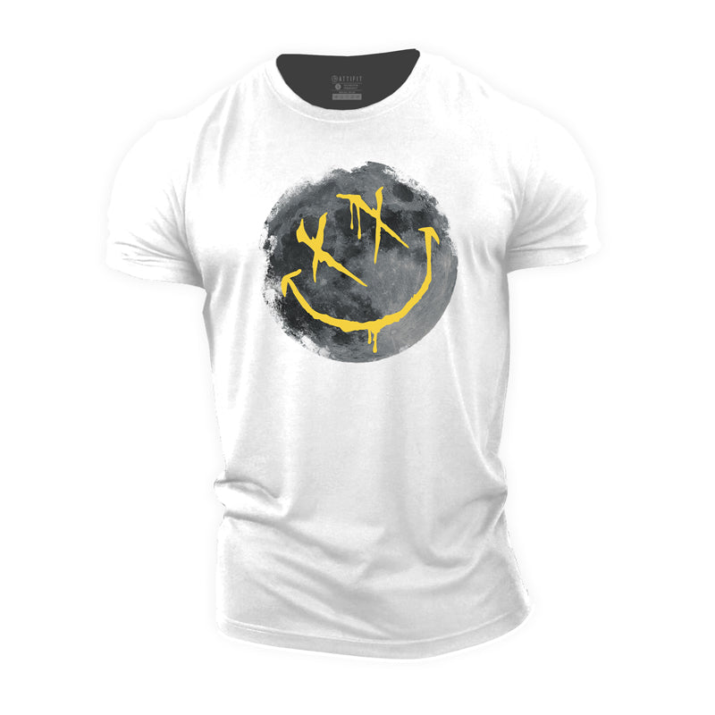 Moon Smiley Cotton T-Shirt