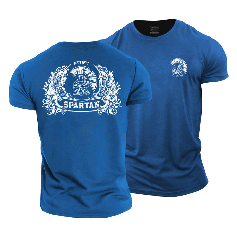 Cotton Spartan Warrior Graphic Fitness T-shirts