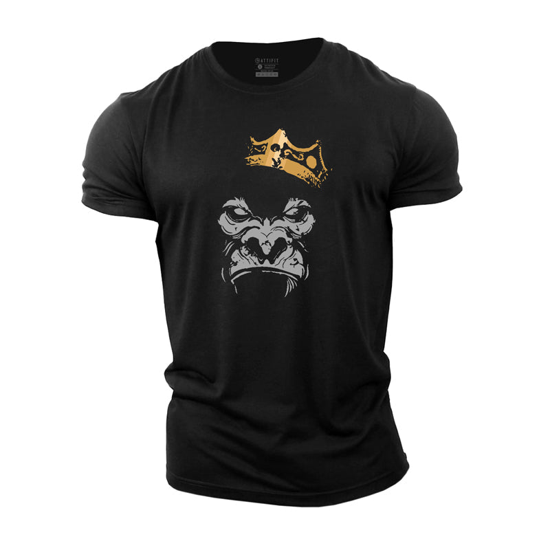 Cotton Beast King Graphic Workout Men's T-shirts