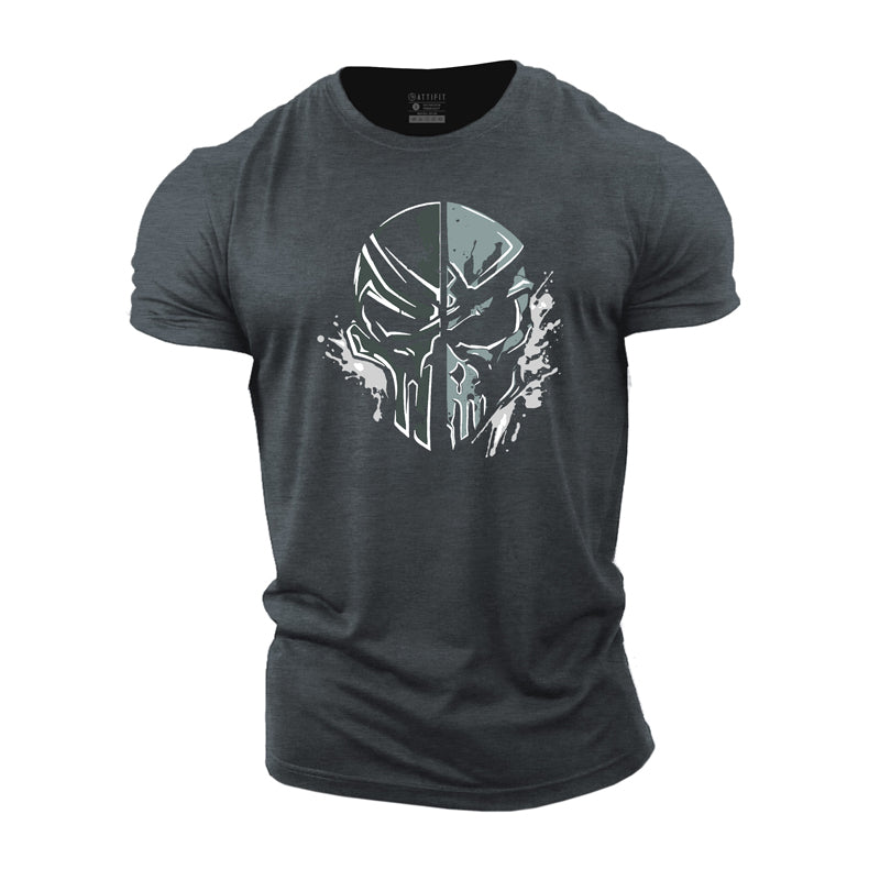 Cotton Skull Graphic Men's Fitness T-shirts