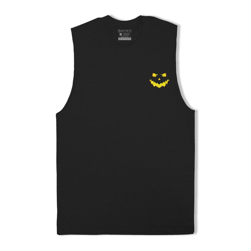 Cotton Evil Smiley Face Men's Tank Top