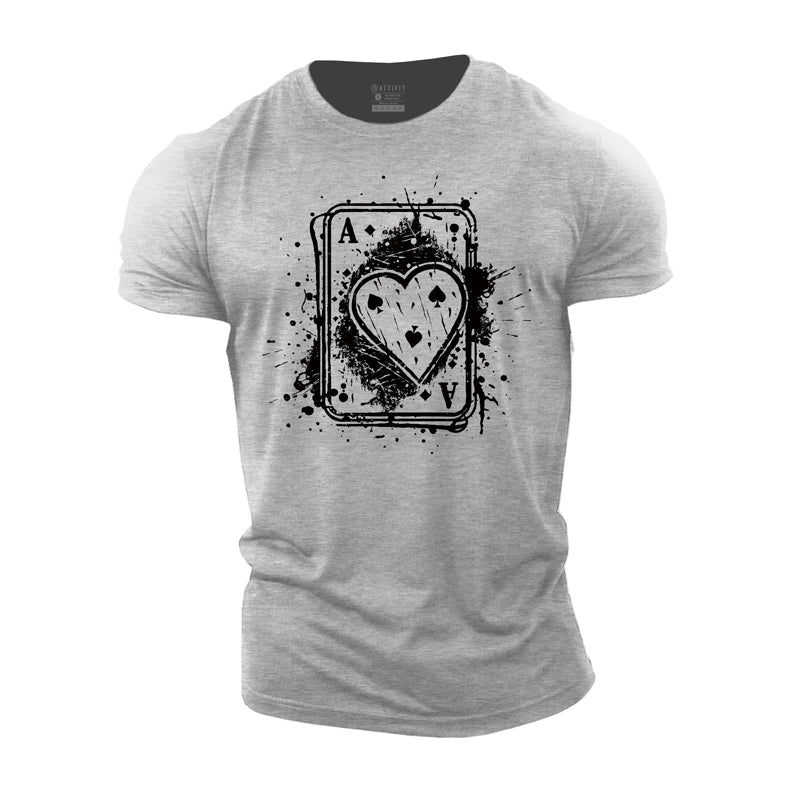 Cotton The Ace Of Diamonds Graphic Men's Fitness T-shirts