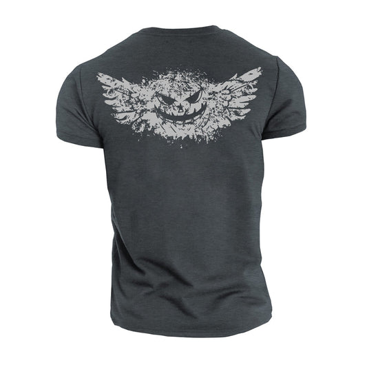 Cotton Halloween Pumpkin Wings T-shirts