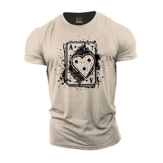 Cotton The Ace Of Diamonds Graphic Men's Fitness T-shirts