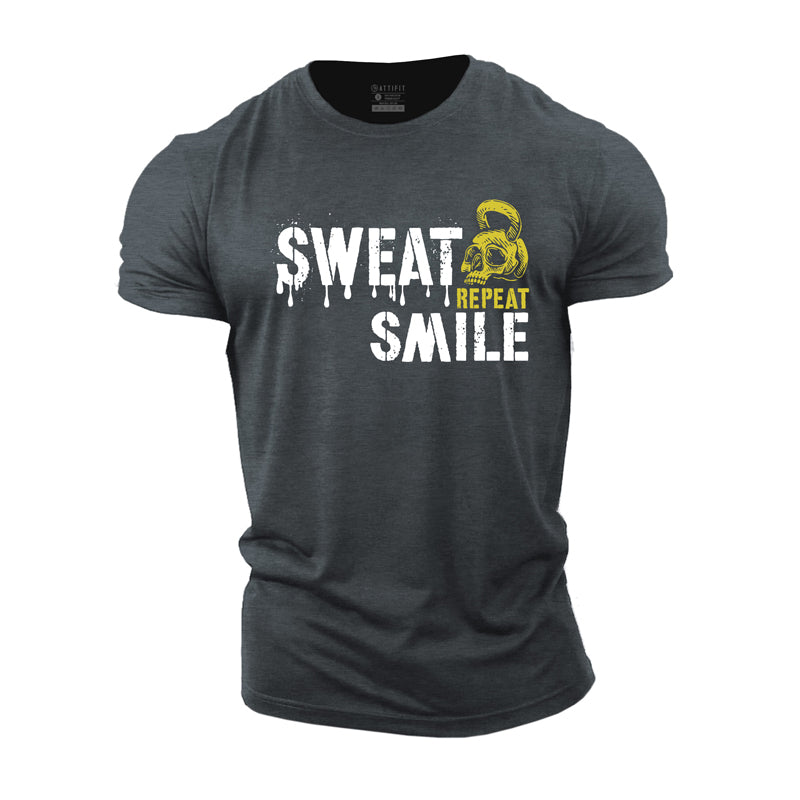 Cotton Sweat Repeat Graphic Men's T-shirts