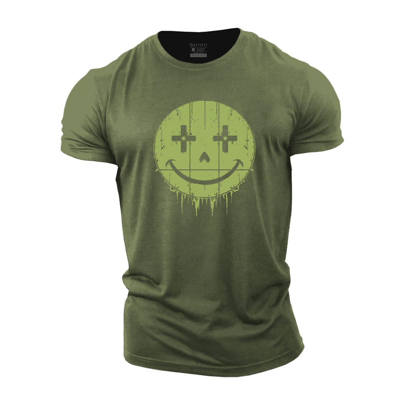 Blissful Smile Emoticon Cotton T-Shirt