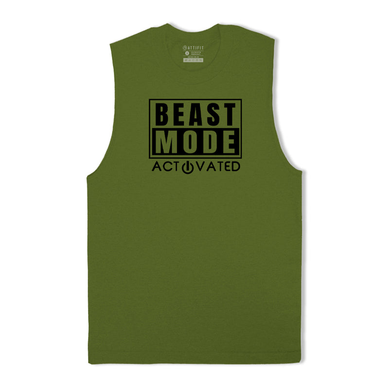 Cotton Beast Mode Bodybuilding Men's Tank Top