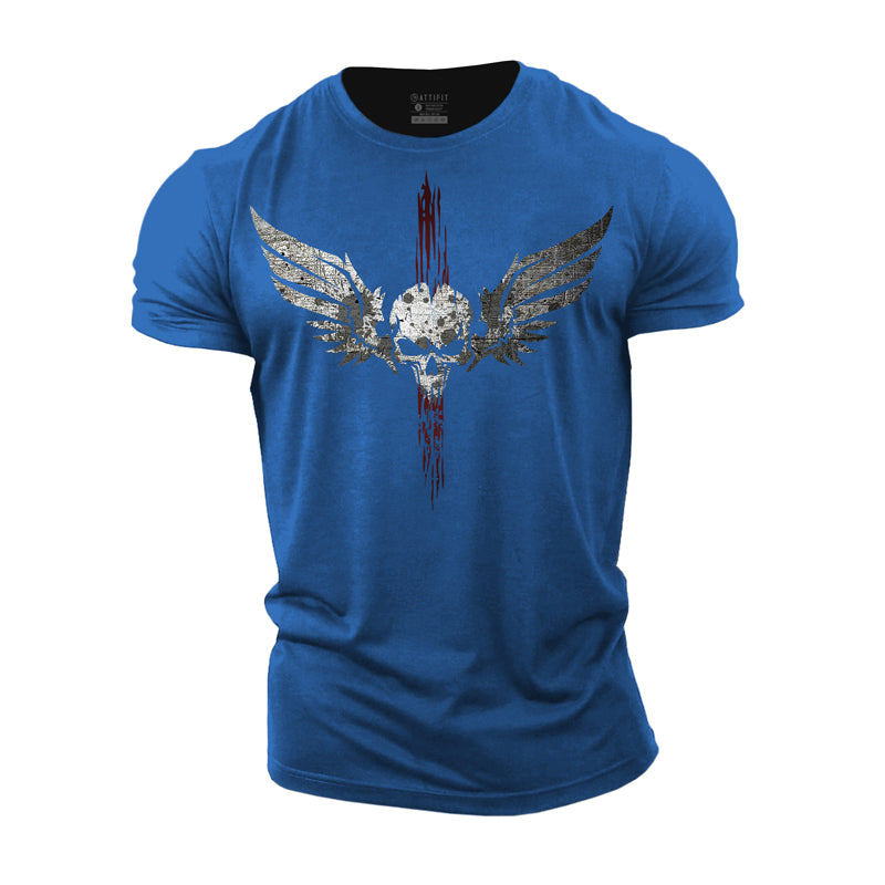 Skeleton Wings Cotton T-Shirt