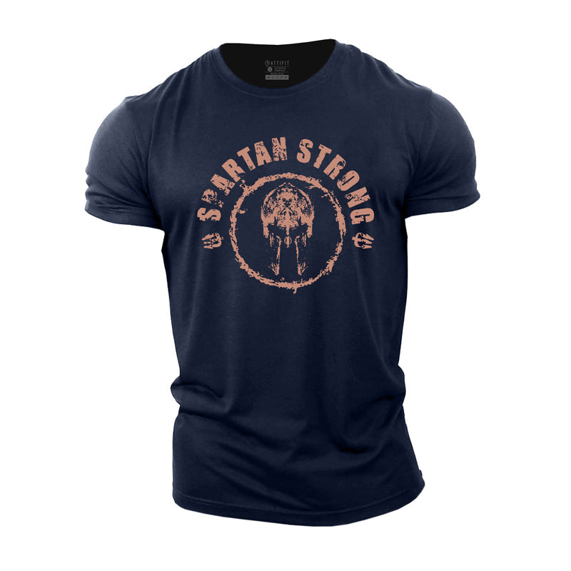 Cotton Spartan Strong Graphic Men's T-shirts