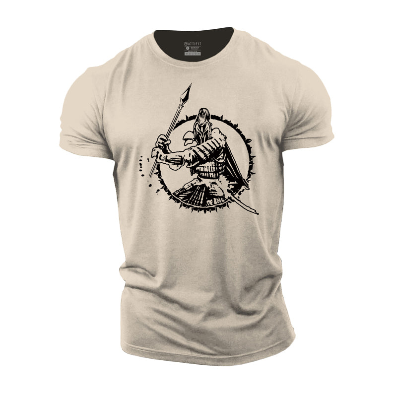 Cotton Spartan Warrior Workout Men's T-shirts