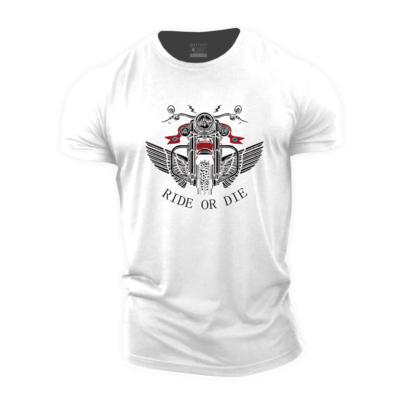 Cotton Ride Or Die Graphic Workout Men's T-shirts