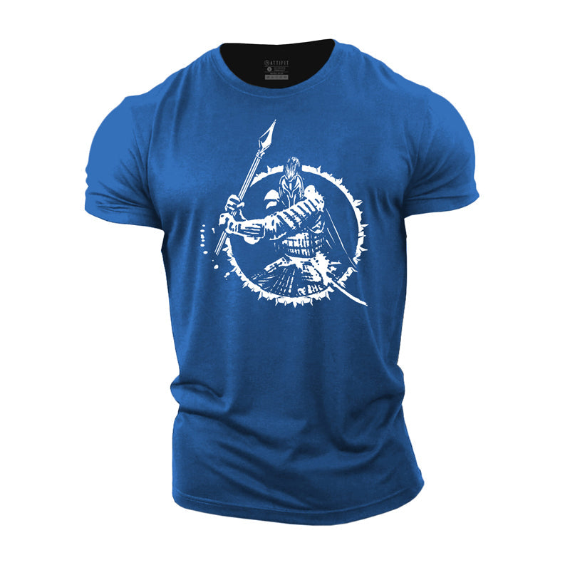 Cotton Spartan Warrior Workout Men's T-shirts