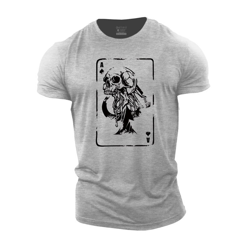 Cotton The Ace Of Spades Graphic Men's T-shirts