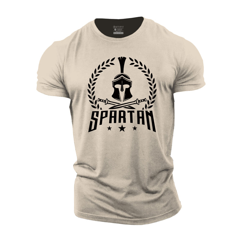 Cotton Spartan Graphic Men's Fitness T-shirts