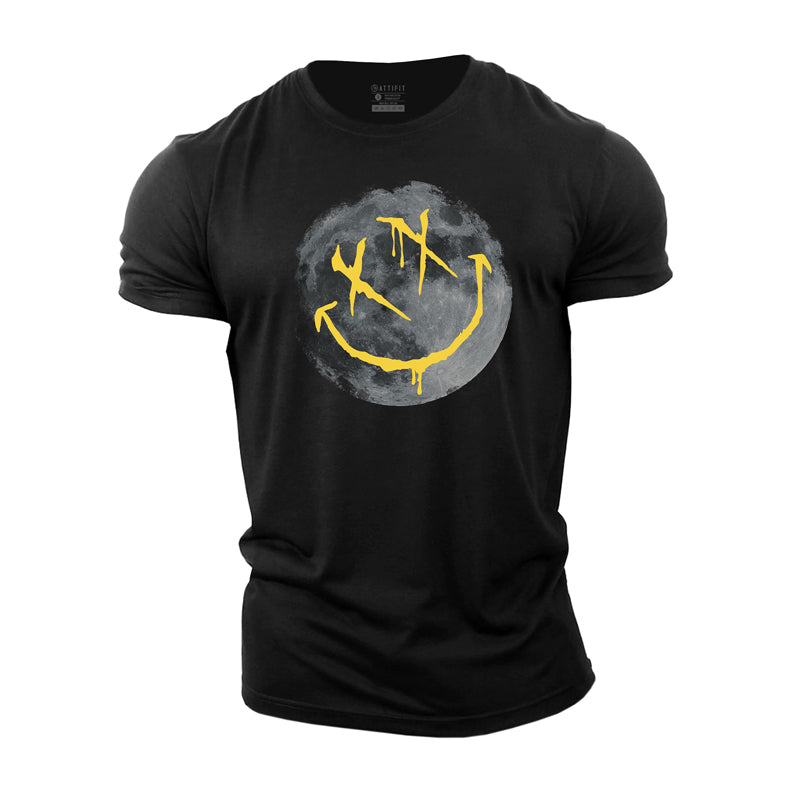 Moon Smiley Cotton T-Shirt