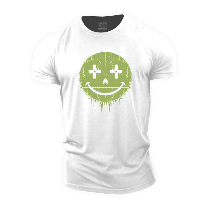 Blissful Smile Emoticon Cotton T-Shirt