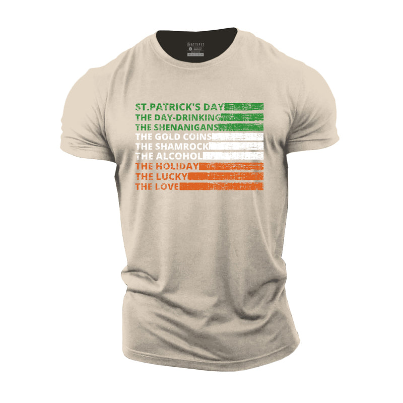 Cotton St. Patrick's Day Graphic Men's T-shirts