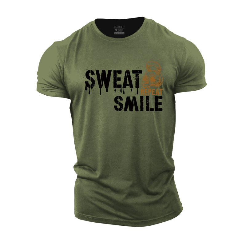 Cotton Sweat Repeat Graphic Men's T-shirts