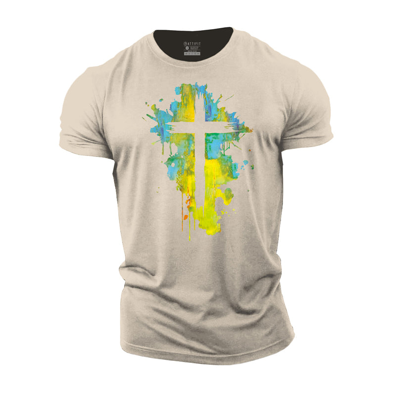 Multicolor Cross Cotton T-Shirt