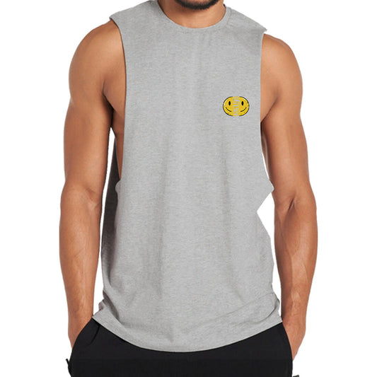 Cotton Smiley Face Men's Tank Top