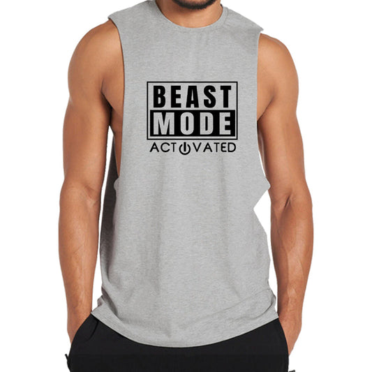 Cotton Beast Mode Bodybuilding Men's Tank Top