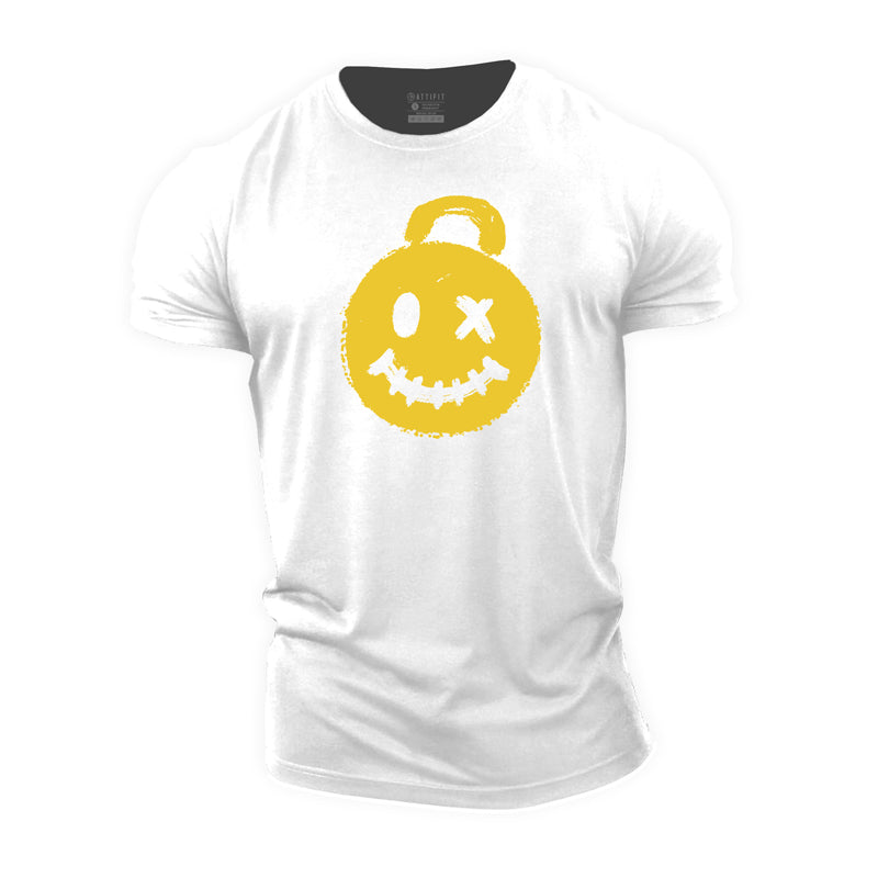 Kettlebell Smiley Cotton T-Shirt