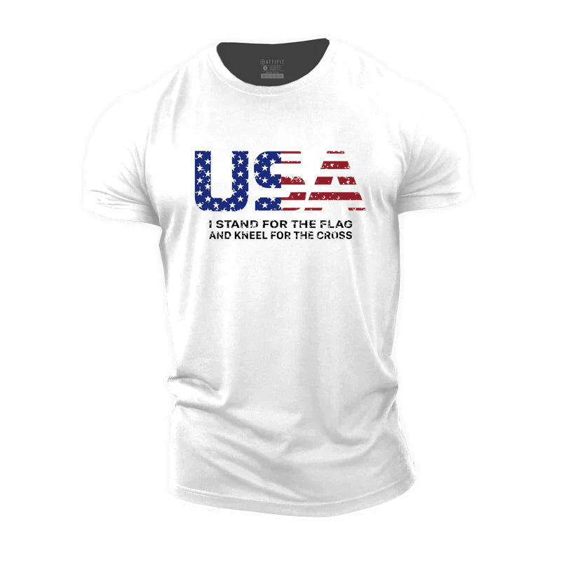 Cotton USA Independence Day Pattern T-shirts