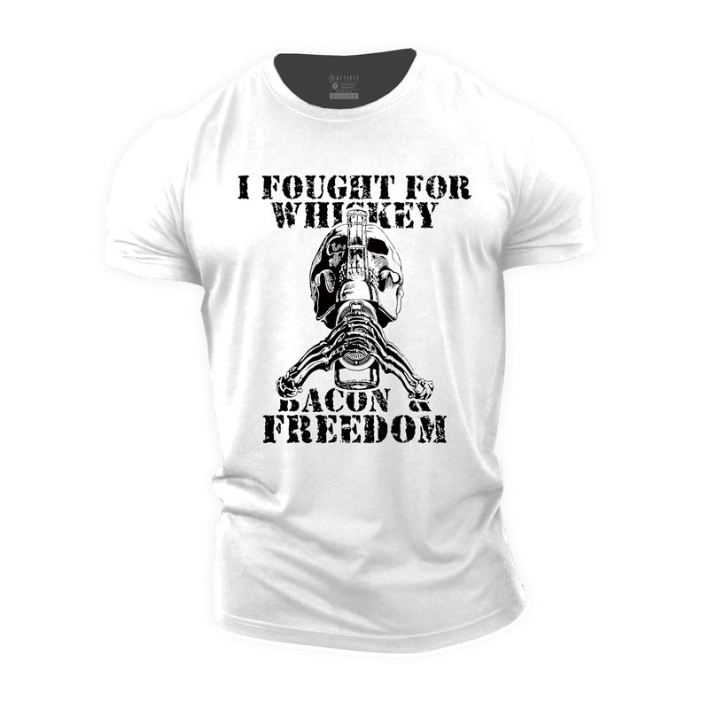 Cotton I Fought For Whiskey Graphic Men's T-shirts