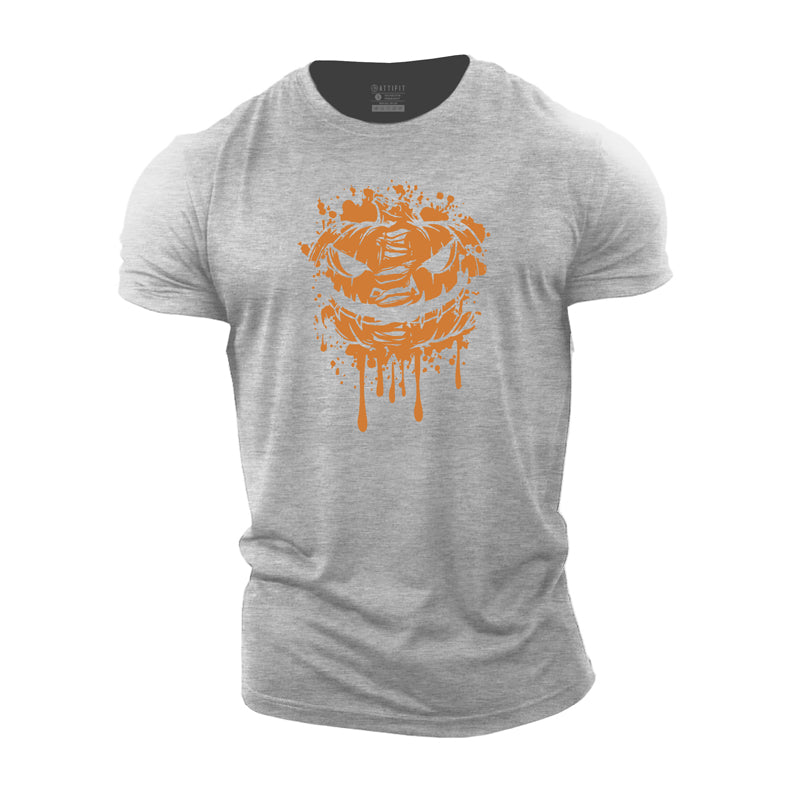 Cotton Halloween Pumpkin Gym T-shirts