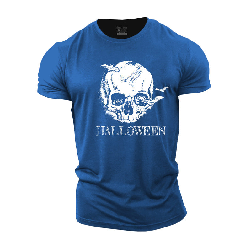 Halloween Skull Cotton T-Shirt